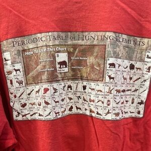 Vintage Columbia “periodic table of the hunting elements” long sleeve